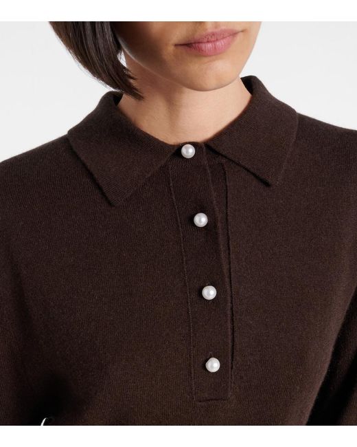 Jardin Des Orangers Brown Knitted Wool And Cashmere Polo Dress
