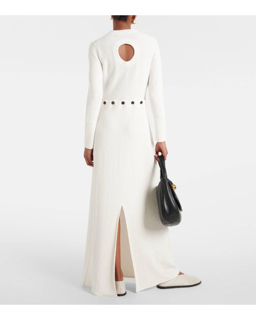 Proenza Schouler White Lara Cutout Boucle Maxi Dress