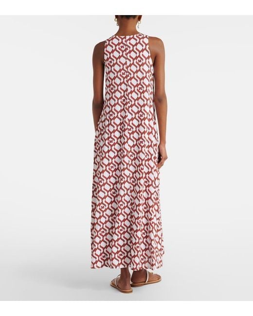 Robe Midi Paste Imprimee Max Mara en coloris Red
