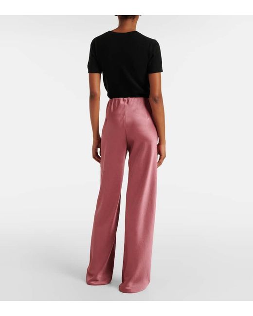 Vince Red Weite Hose Aus Satin