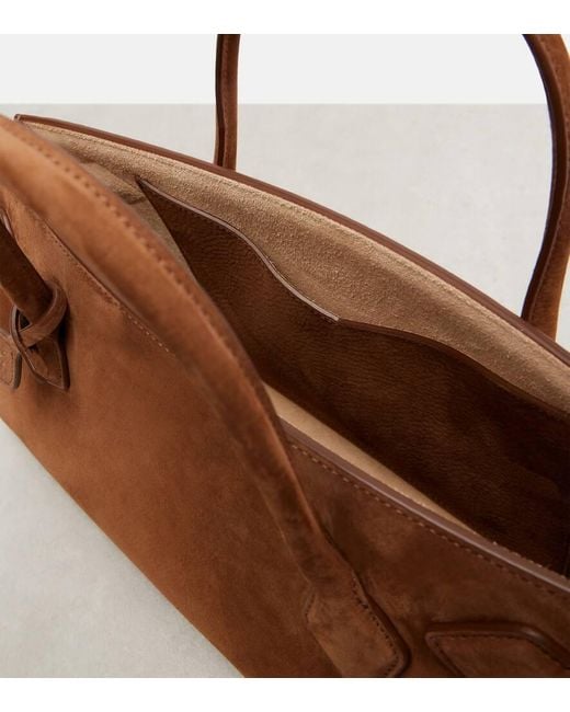 Alaïa Brown Tote Bag Aus Veloursleder