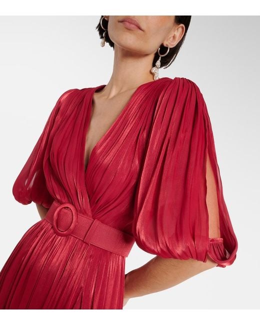 Costarellos Red Brennie Georgette Maxi Dress