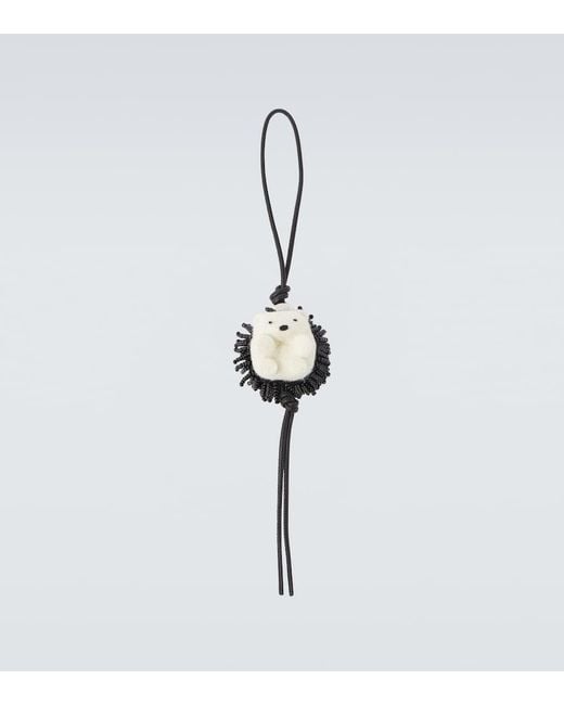 Loewe Metallic Hedgehog Beaded Bag Charm for men