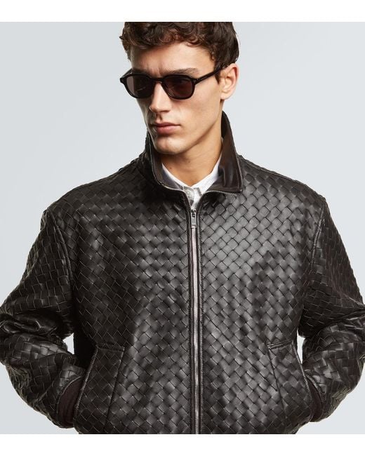 Bottega Veneta Brown Round Sunglasses for men