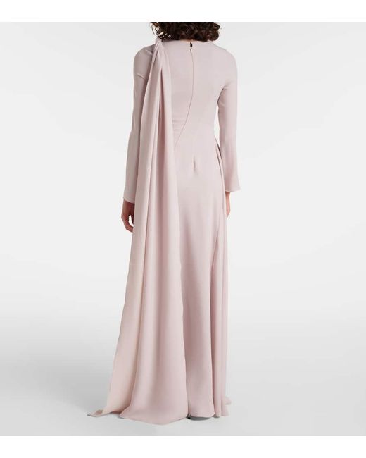 Robe Longue En Soie Marmar Halim en coloris Natural