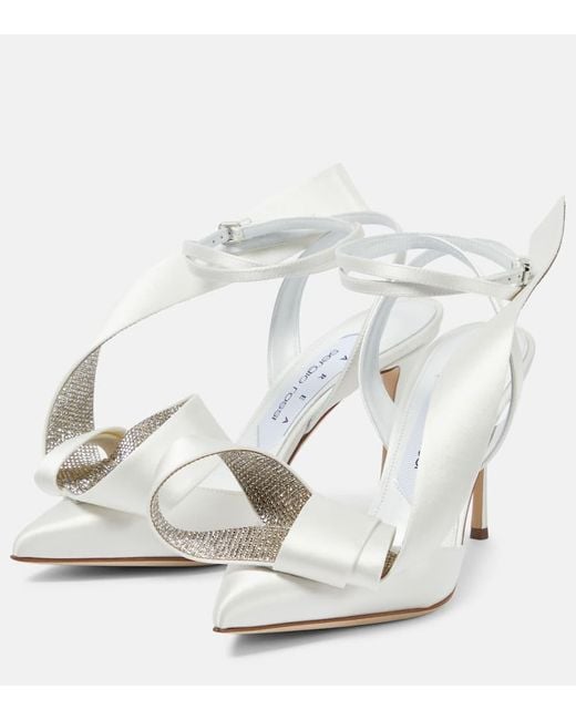 Area White X Sergio Rossi Marquise Embellished Pumps