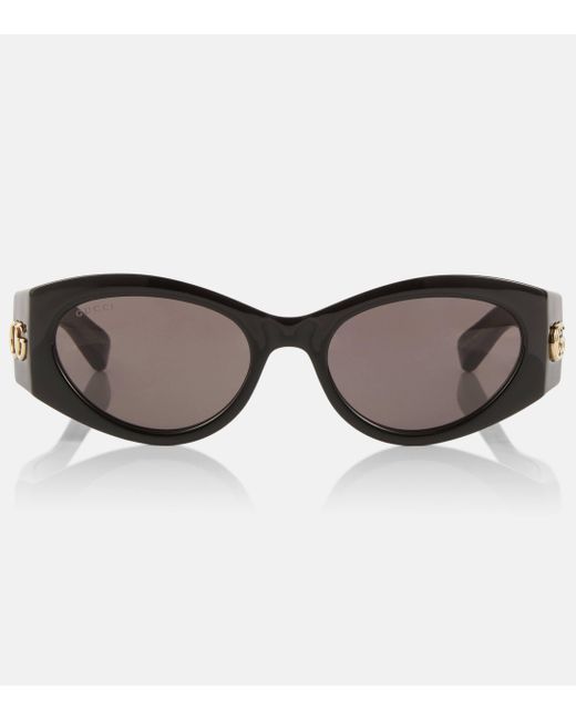 Gucci Brown GG Oval Sunglasses