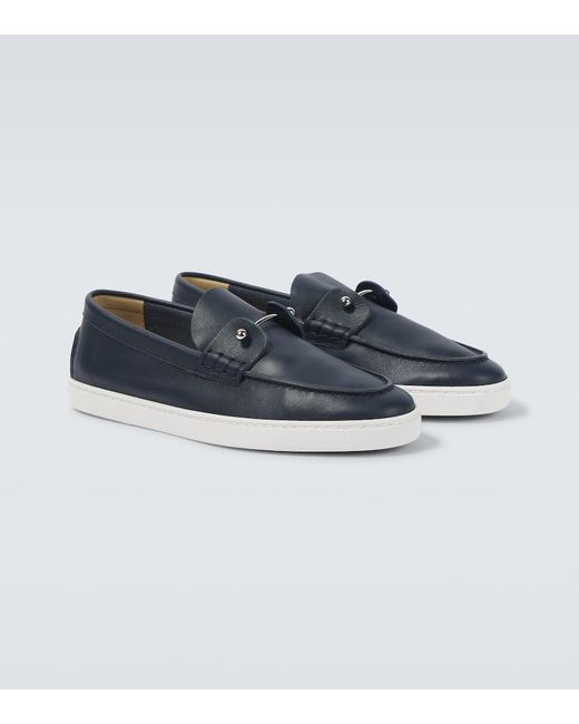 Christian Louboutin Slip-Ons Chambeliboat Aus Leder in Blue für Herren