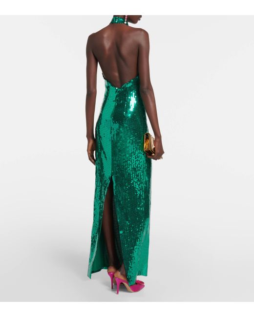 ‎Taller Marmo Green Altea Disco Sequined Gown