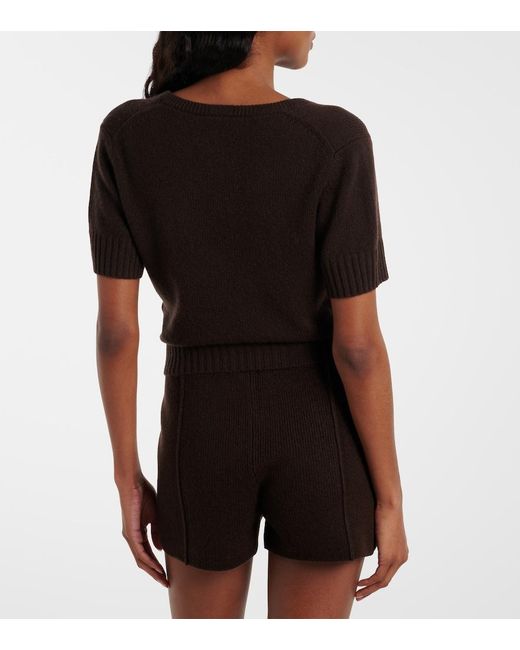 Jardin Des Orangers Black Wool And Cashmere Shorts