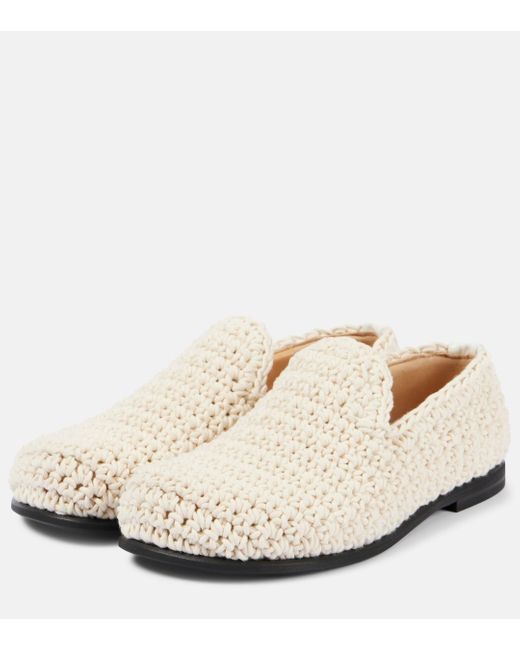J.W. Anderson White Crochet Loafers
