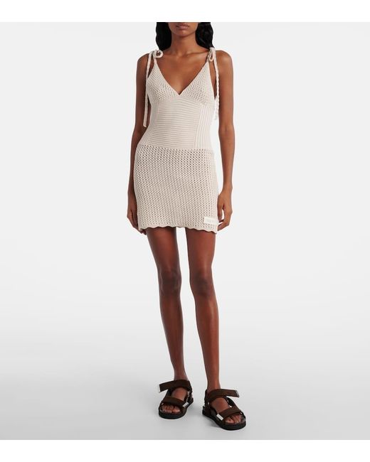 Robe En Coton The Attico en coloris Natural