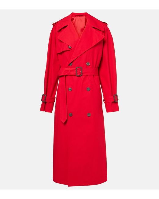 Wardrobe NYC Red Cotton Trench Coat
