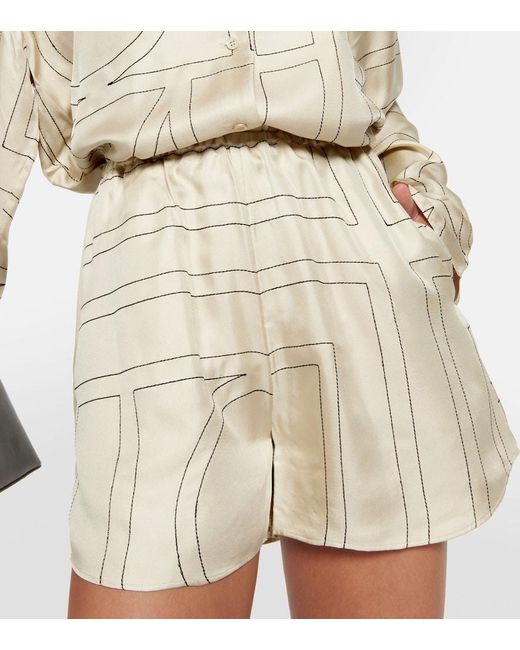 Totême  Natural Shorts Aus Seide