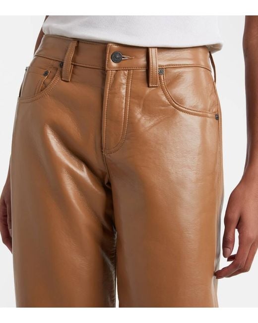 Citizens of Humanity Brown Faye Cropped Straight Pants