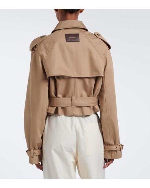 J.W. Anderson Natural Cropped Cotton Trench Coat