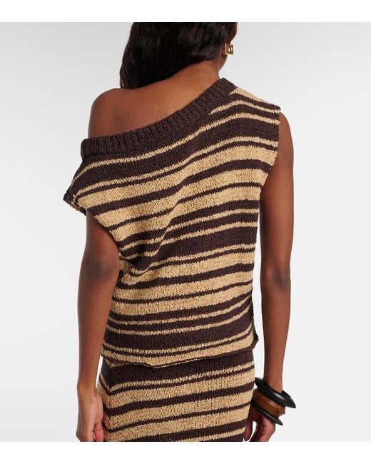 Faithfull The Brand Brown Top Micah Aus Einem Baumwollgemisch