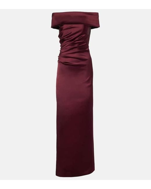 Robe Longue Opaco A Encolure Bardot Max Mara en coloris Purple