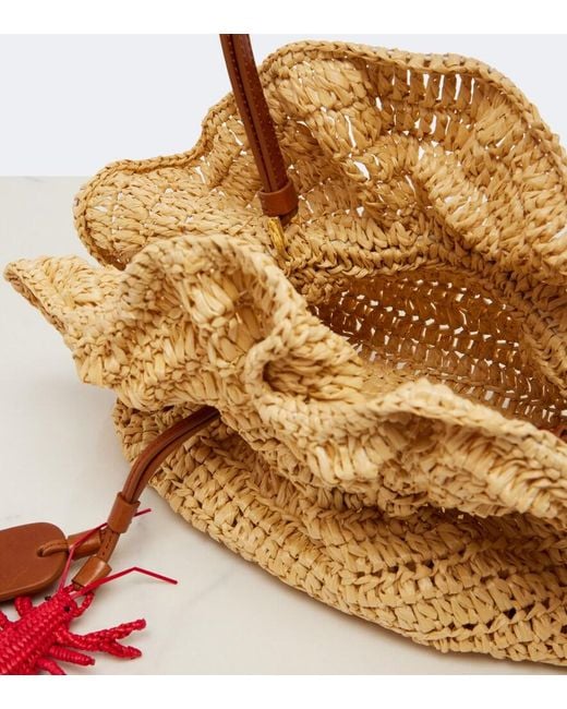 Aquazzura Natural Paradise Raffia Clutch