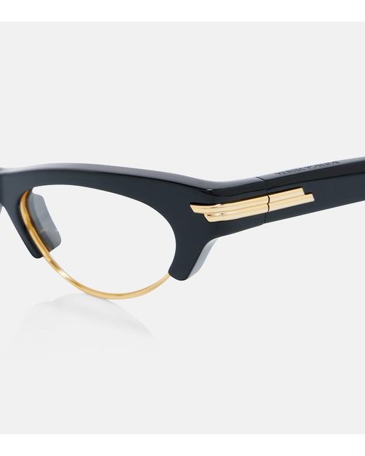 Bottega Veneta Brown Fashion Show Cat-Eye Glasses