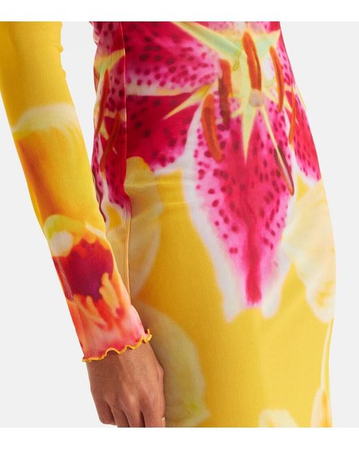 Robe Longue A Fleurs SAME en coloris Pink