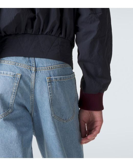 Dries Van Noten Blue Jersey Blouson Jacket for men