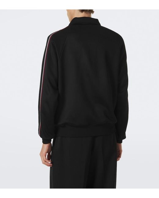 Saint Laurent Black Striped Track Jacket for men