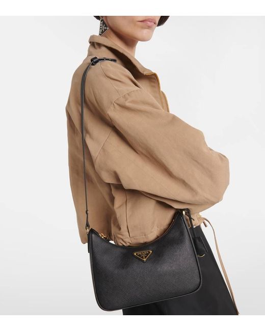 Prada Black Re-Edition Mini Leather Shoulder Bag
