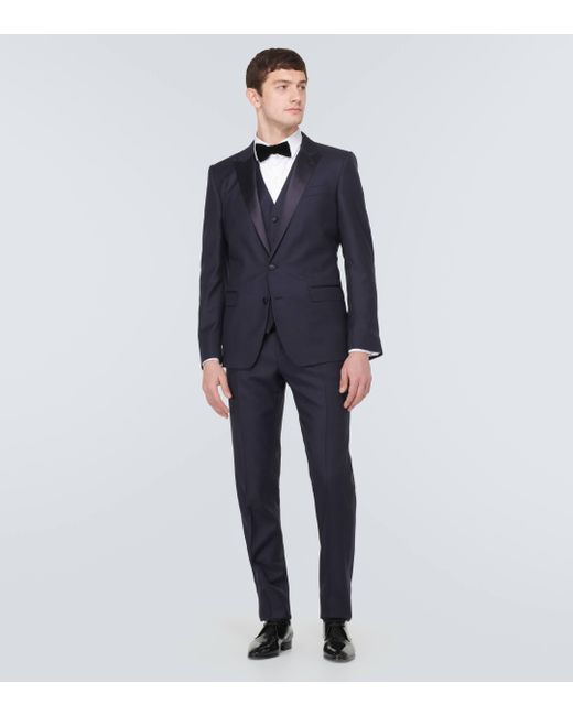 Dolce & Gabbana Blue Wool And Silk-blend Suit for men