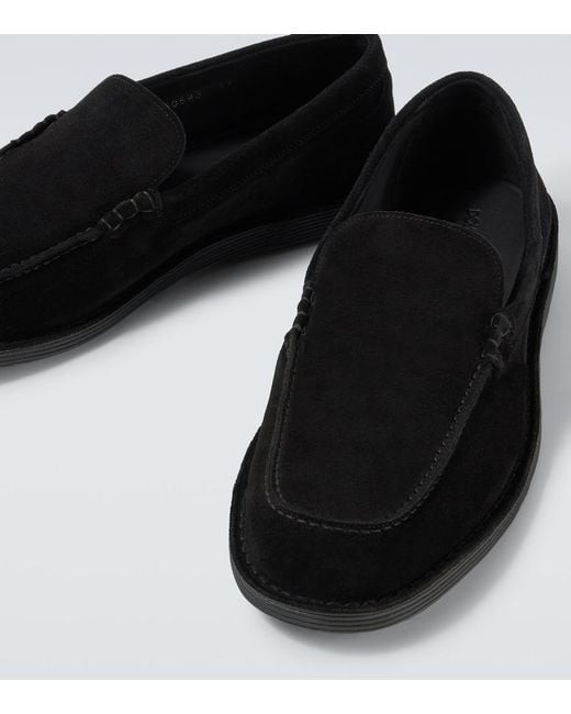 Dolce & Gabbana Black Suede Loafers for men