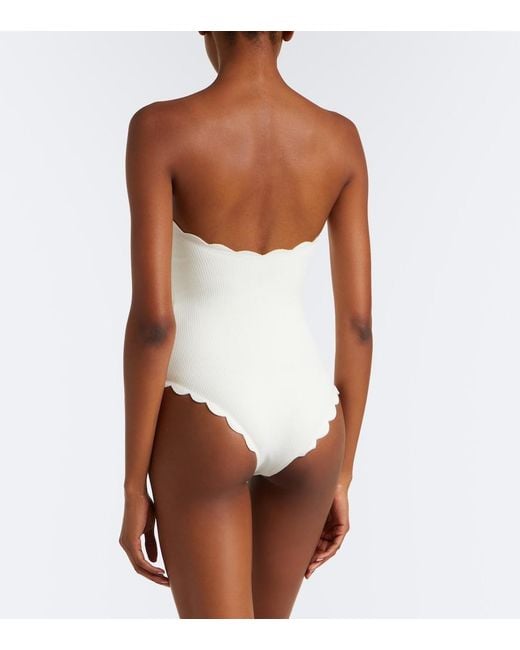 Marysia Swim White Riviera Scalloped Swimsuit