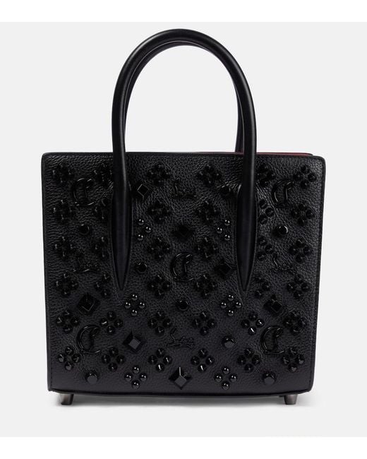 Christian Louboutin Black Paloma Mini Embellished Leather Tote Bag
