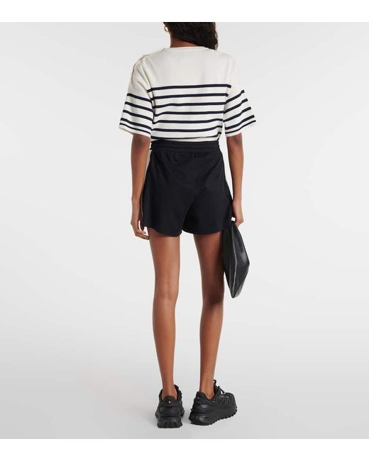 Shorts de algodon con logo Moncler de color Black