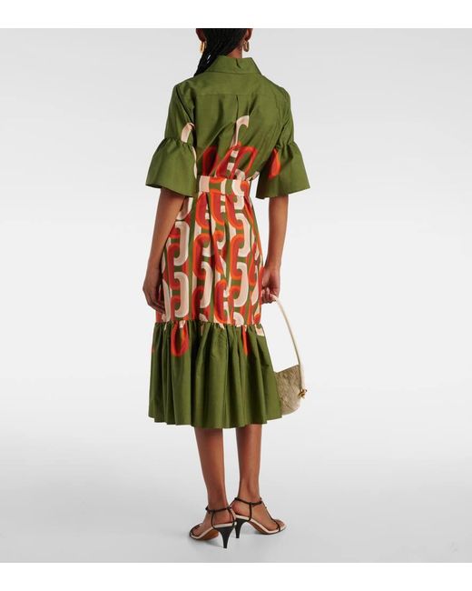 Robe Midi Choux Imprimee En Coton LaDoubleJ en coloris Green
