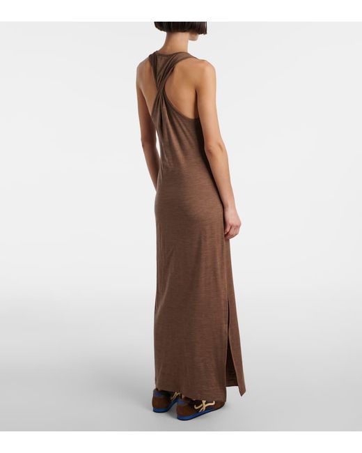 ワンピースその他 Loewe Brown wool dress with Anagram logo Loewe Wool Dress With Anagram Logo in Brown | Lyst