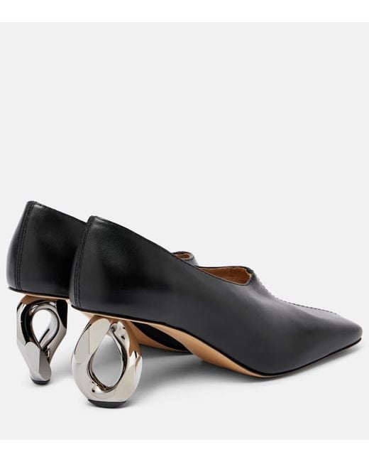 J.W. Anderson Black Chain 95 Leather Pumps