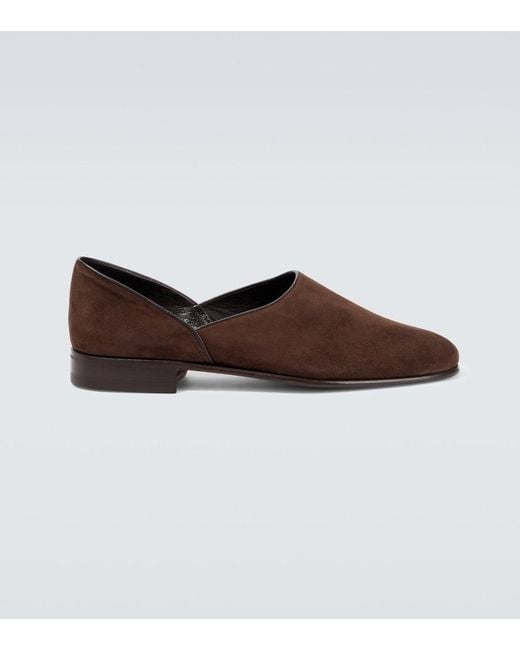 Bode Brown House Shoe Suede Loafers for men
