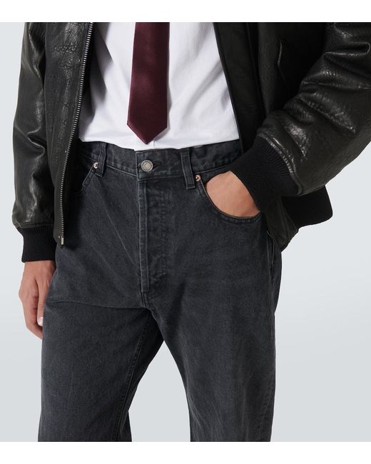 Saint Laurent Gray Straight Jeans for men