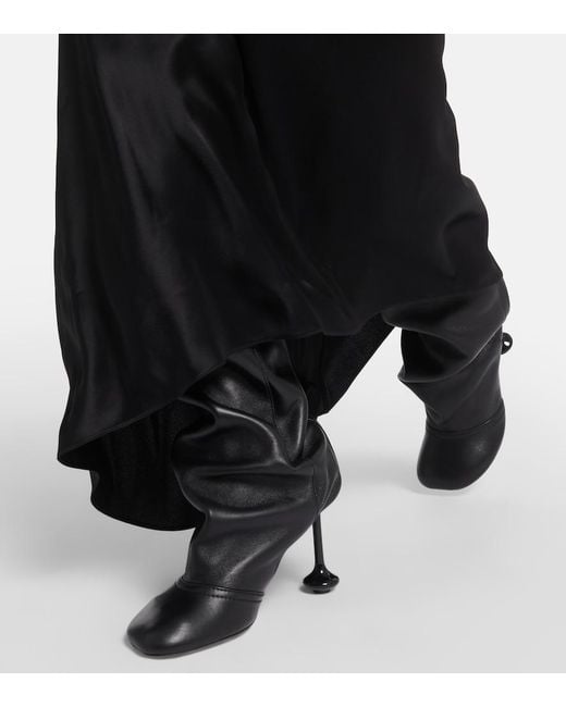 Loewe Black Lambskin Knee-High Boots
