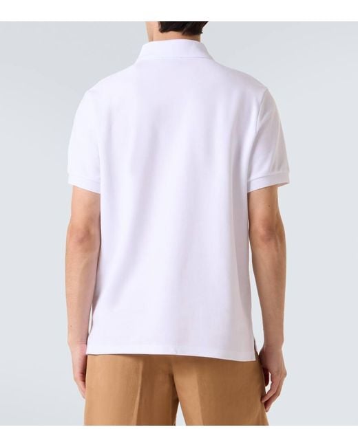 Polo De Pique De Algodon Con Logo Dunhill de hombre de color White