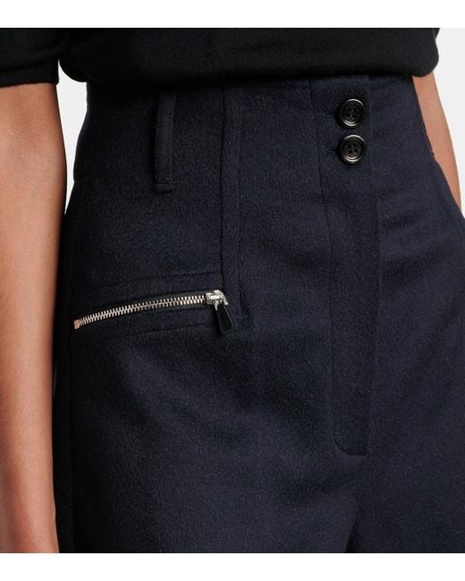 Max Mara Blue Lola Camel Hair Shorts