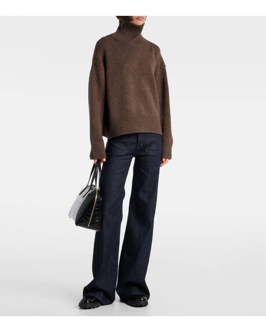 Nili Lotan Brown Tabitha Cashmere Turtleneck Sweater