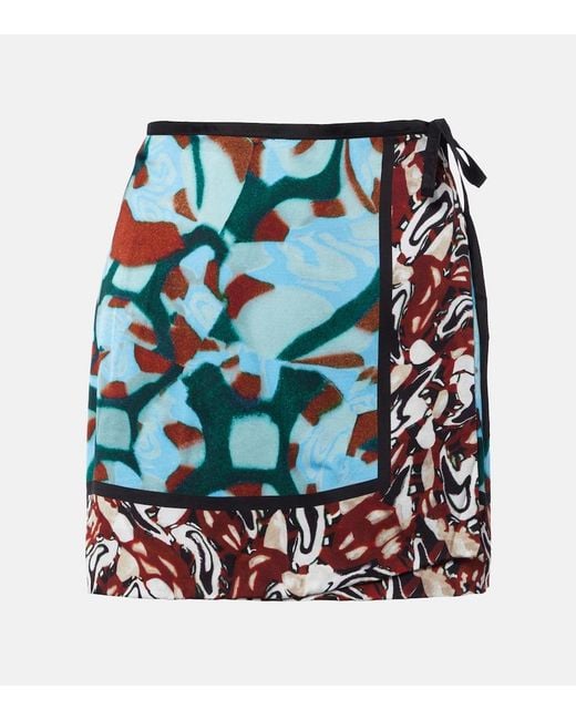 Dries Van Noten Multicolor Printed Wrap Skirt