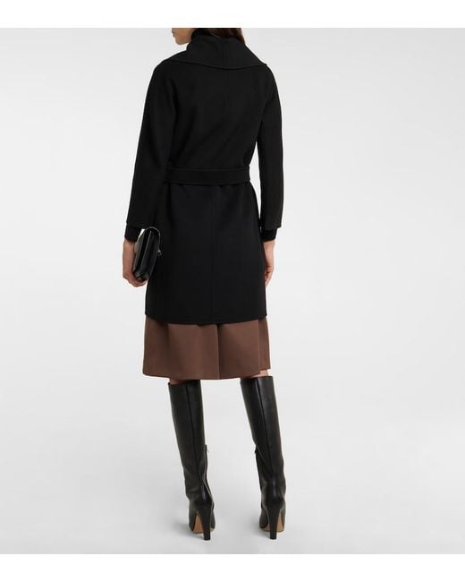Max Mara Messi Black Wool Coat
