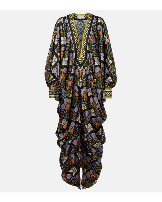 ALÉMAIS Black Kaftan Cece Aus Seide