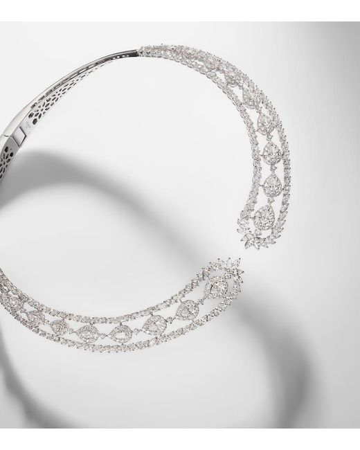 Collar Y-Couture De Oro Blanco De 18 Ct Con Diamantes YEPREM de color Metallic