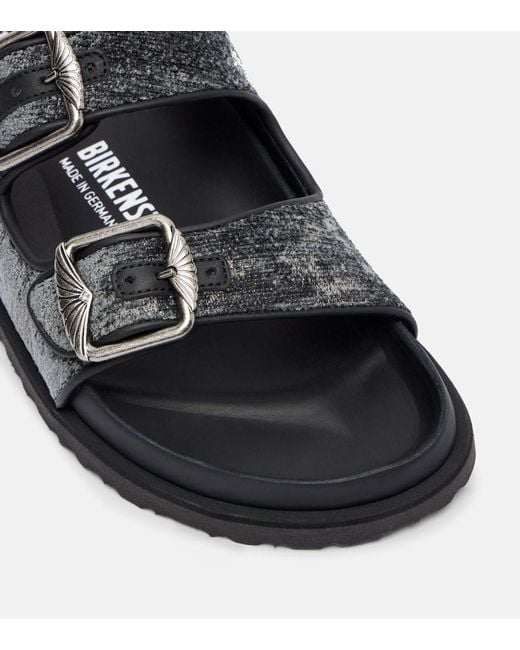 Birkenstock Black Arizona Velvet Sandals