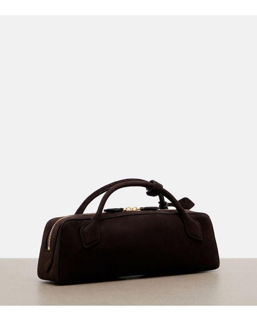 Alaïa Black Le Teckel Small Suede Clutch