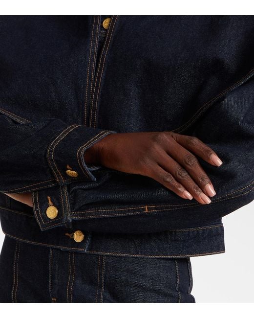 Ulla Johnson Blue Agata Caped Denim Jacket