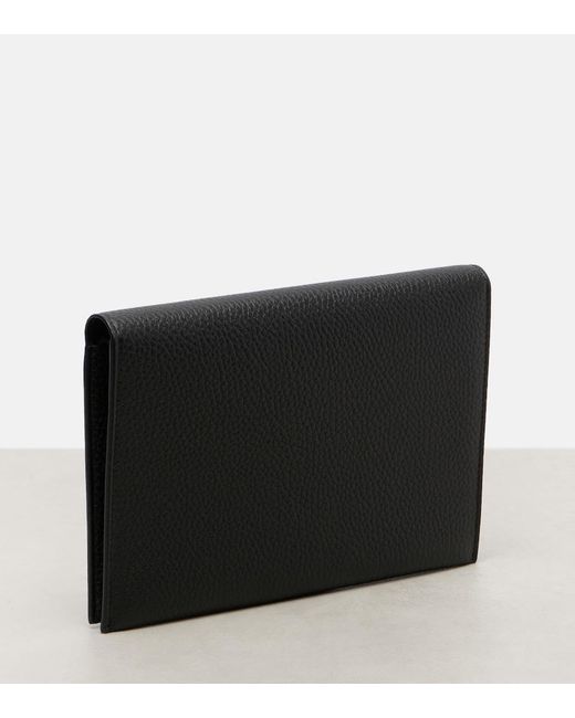 The Row Black Leather Pouch